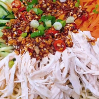 Fideos de arroz secos de pollo